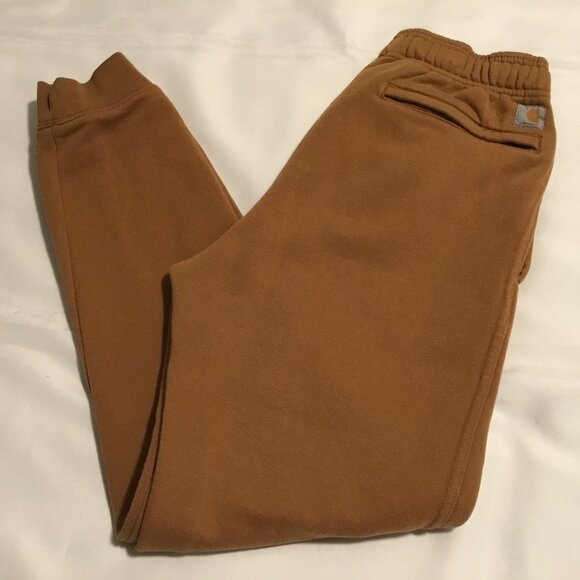 Carhartt Men's Brown Midweight Tapered Sweatpant Joggers- Relaxed Fit Size Small - Picture 1 of 9